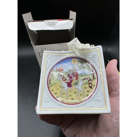 Vintage 2002 Brand NEW WEIHNACHTS Porcelain Candle Holder In Box! - Picture 9 of 11